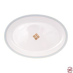 Блюдо овальное Falkenporzellan Corvara AERO BLUE-GOLD 35 см