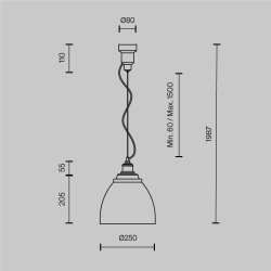 Подвесной светильник Maytoni P534PL-01B
