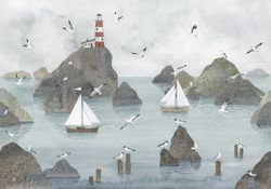 Бесшовная фреска Скин LIGHTHOUSE, 2,7 м (Ширина 4 м)