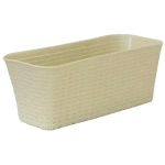 Балконный ящик РОТАНГ 400 белый ротанг 0,16,385х0,18м
