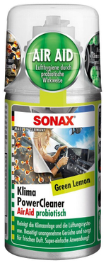 Sonax Очиститель системы кондиционирования для автомобиля с пробиотиком "Зеленый лимон" 0,15л (Дымовая шашка)