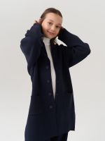 Кардиган для девочки в школу AT990 синий