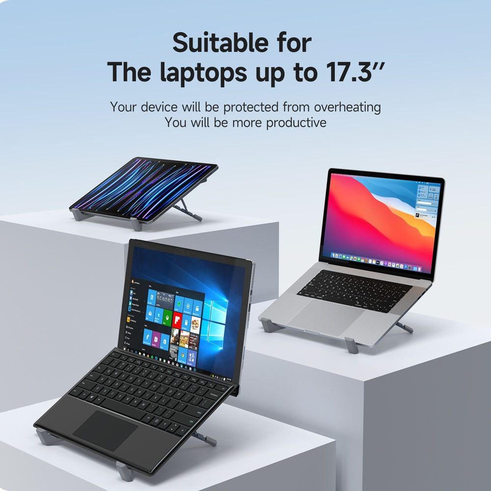 Складная X-образная подставка для ноутбука из алюминия от Dux Ducis, серия X-Shape Laptop Stand
