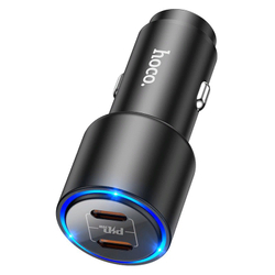 Разделитель автомобильный Hoco NZ3 Clear way 40W dual port PD car charger (2Type-C: 5V &amp; 2.4A 20W/ total output 40W) Черный