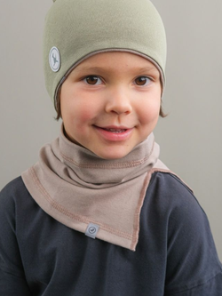 Комплект Шапка трикотажная+снуд (Хакки,Какао) ФЛАЙ*