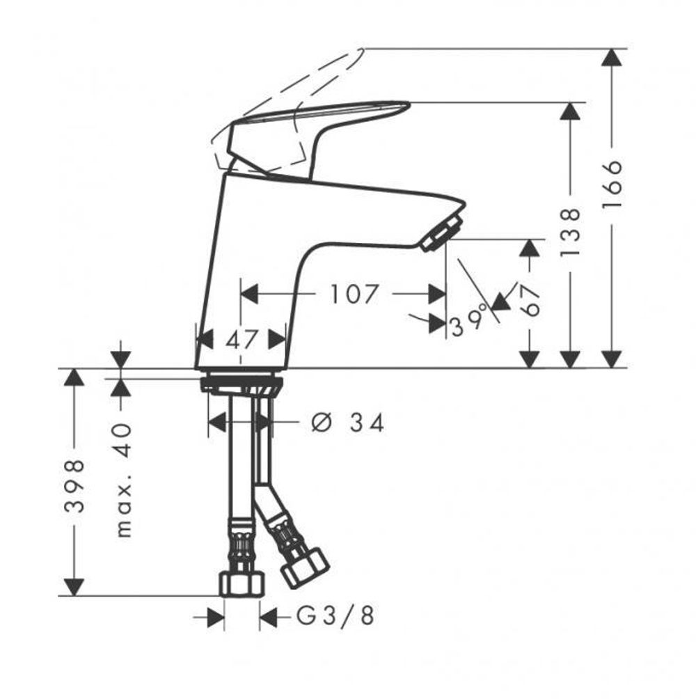 Смеситель для раковины Hansgrohe Logis 71071000