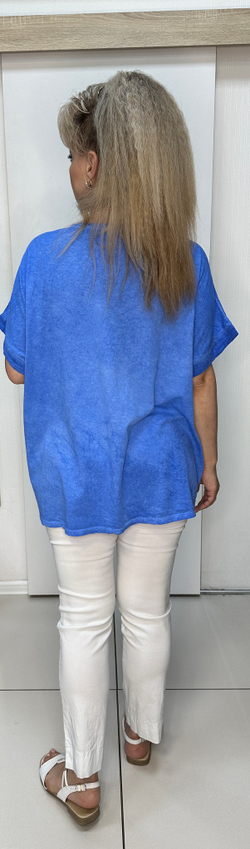 Итальянская туника с пайетками и белыми цветочками