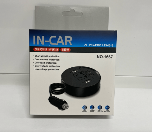 1667 IN CAR / Автомобильный инвертор (220В / 150 Вт)