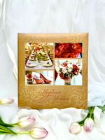 Фотоальбом свадебный на 50 магнитных листов 23х28 см, кольца gold wedding Золотой