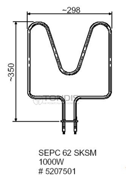 ТЭН Helo SEPC-62 (1000 W, для печи Cup 30 ST)