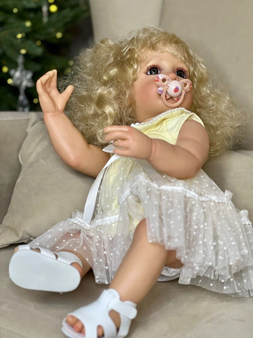 Кукла Реборн виниловая 55см в пакете (FA-142)