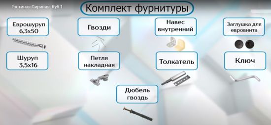Шкаф навесной СИРИНИЯ КУБ-1
