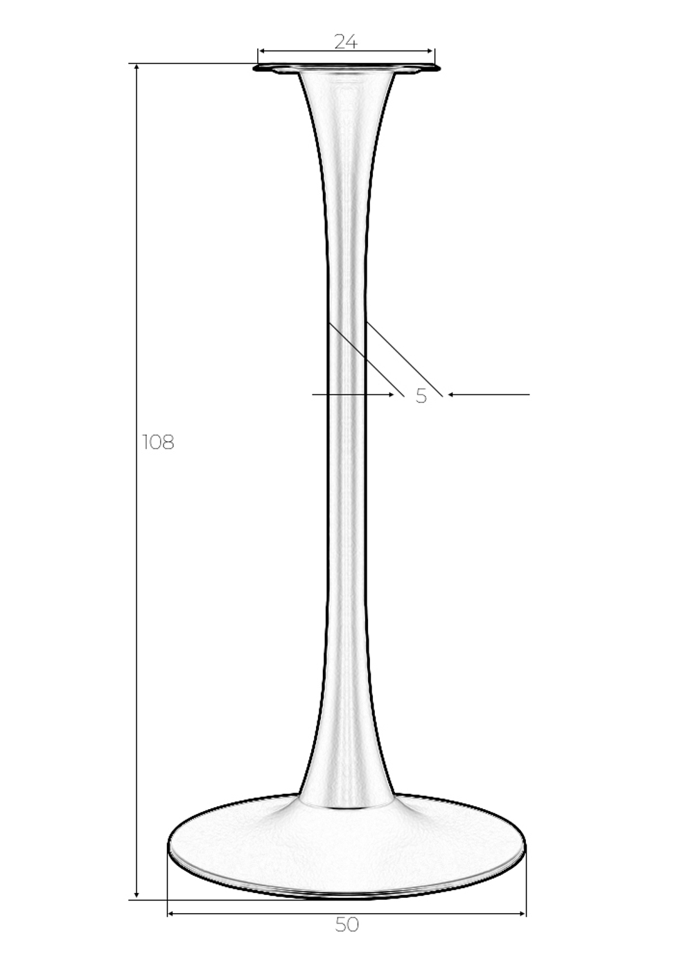 Подстолье барное DOBRIN JIM BLACK HIGH