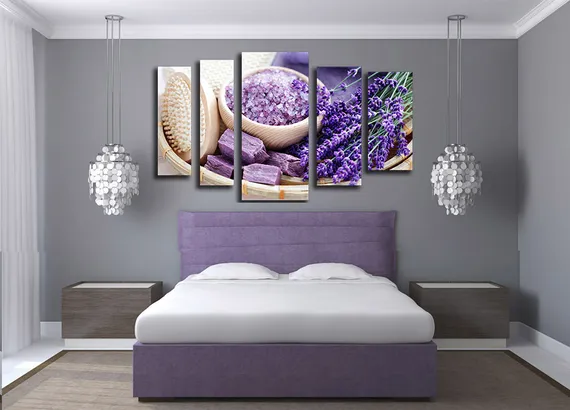 Модульная картина "Цветы лаванды"