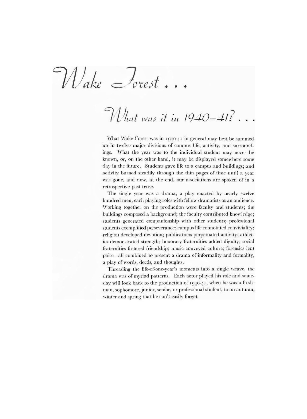 The Howler | Wake Forest College