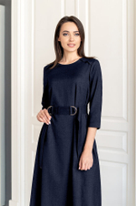 51351 Платье женское (синий жаккард)