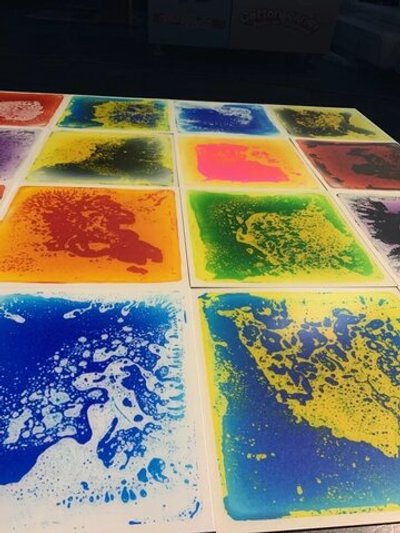 Декоративная плитка "Клякса" Живой пол Треугольная