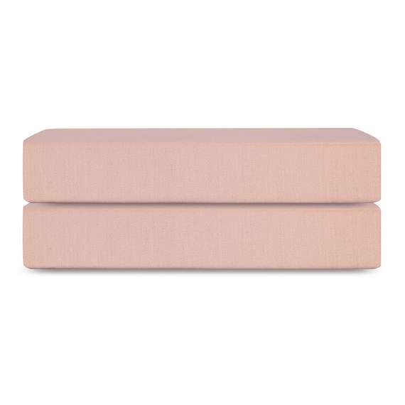 Простыня на резинке из премиального сатина цвета пыльной розы из коллекции essential, 200х200х30 см