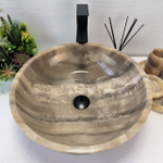 Раковина из оникса Bowl Grey TinLip BO-63003 45*45*15 43