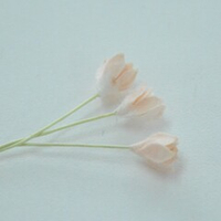 Цветок мини 1см на ножке персиковый