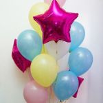 Шар (18"/46 см) Звезда, Фуше 1 шт.