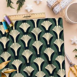 Ткань премиум атлас абстрактный вихрь