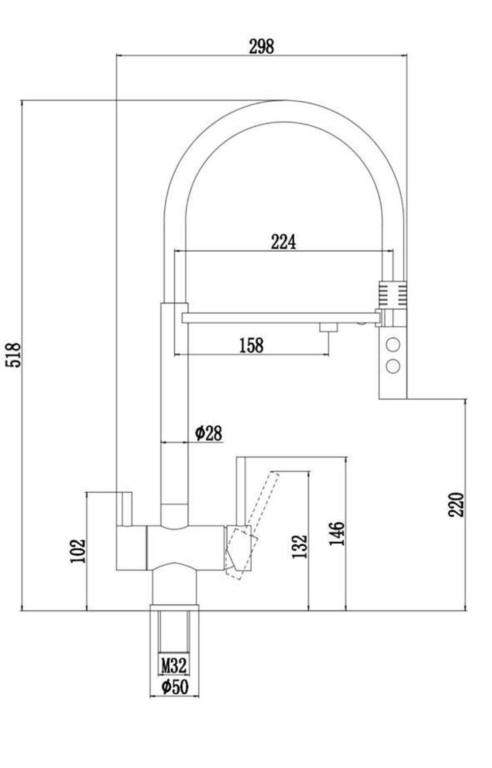 Смеситель для кухонной мойки под фильтр питьевой воды Fmark FS1262-C01
