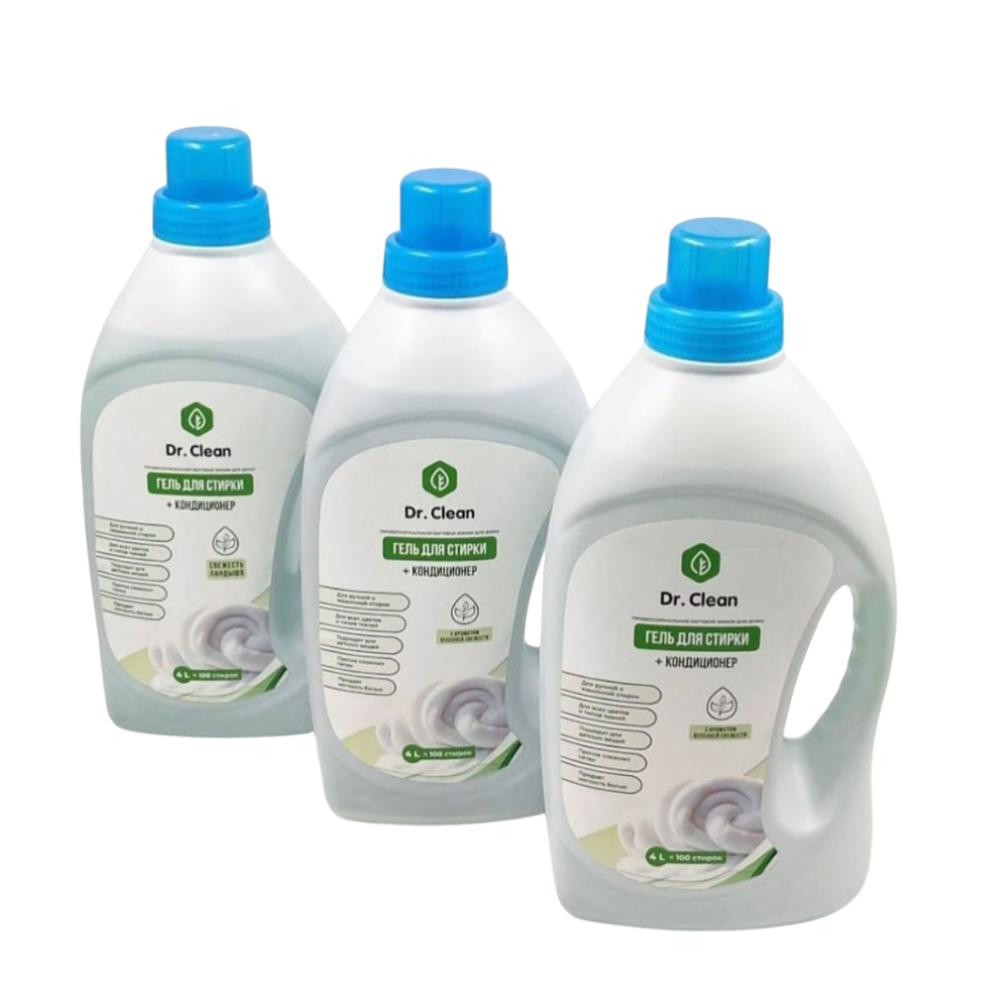 Гель для стирки+кондиционер Dr.Clean Аромат Лотоса 4 л