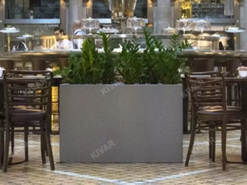 Цветочница «Высокая прямоугольная из металла 70»