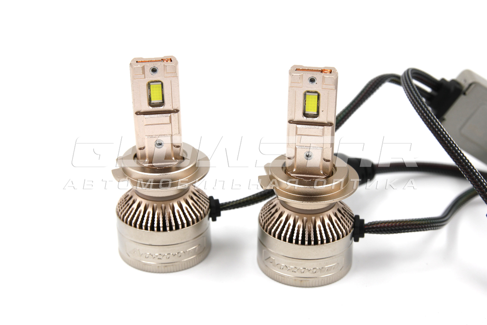 Светодиодные лампы Aozoom P6 H7 с вентилятором, 12V 55W 6000Lm (комплект, 2шт)