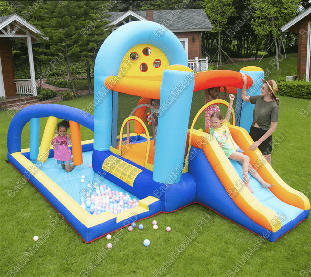 Батут для детей для дома "Веселая игра" 4*4*2,5 м