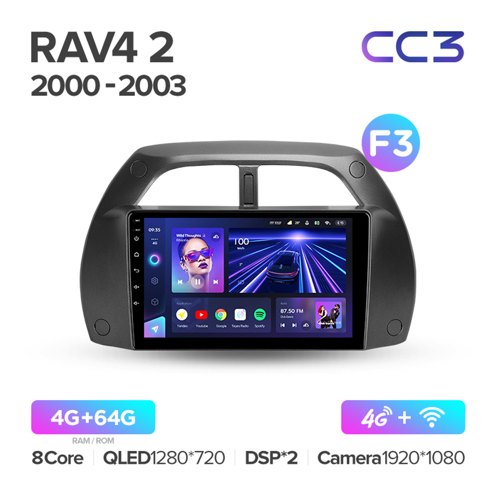 Teyes CC3 9" для Toyota RAV4 2000-2003