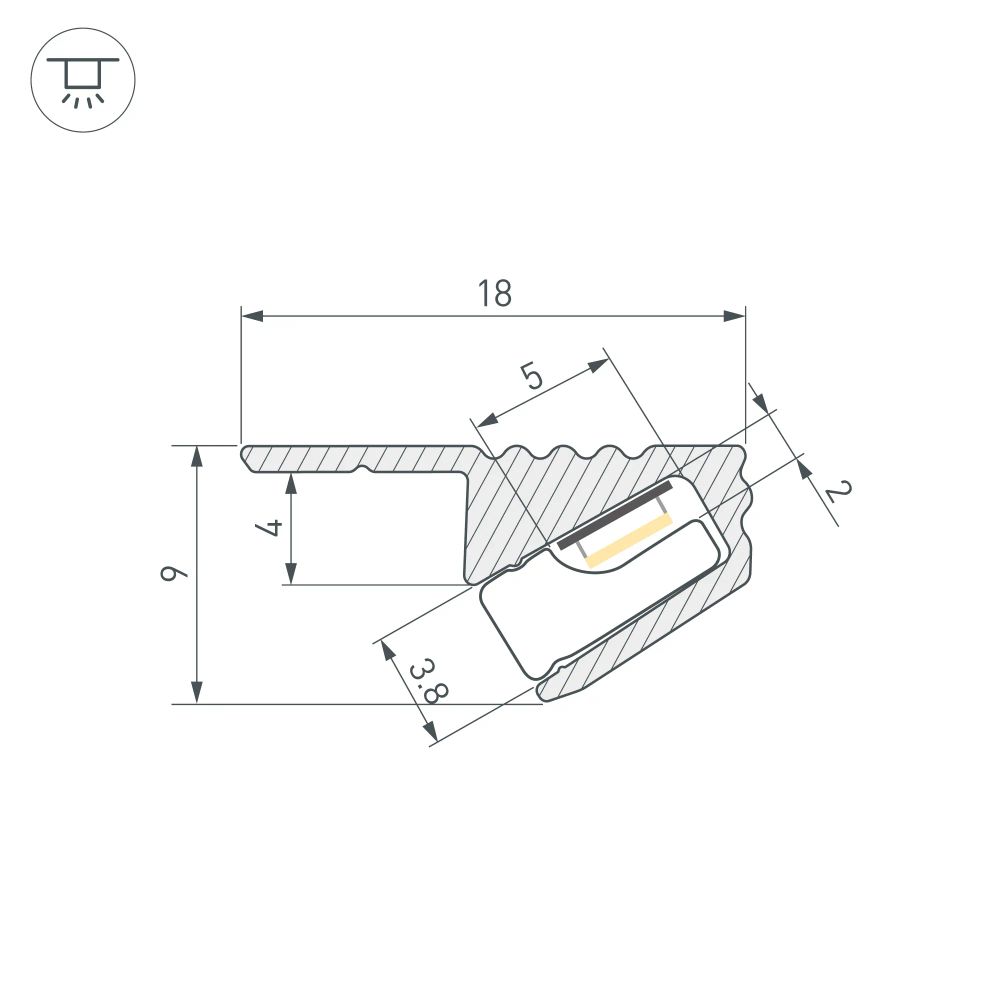 Профиль SL-MINI-SHELF-H9-2000 ANOD OLIVE GREY (Arlight, Алюминий) 038208
