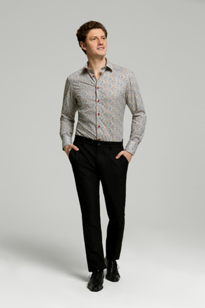 Рубашка разноцветная с цветочным принтом Katie