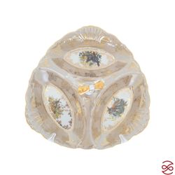 Менажница 3 секции Queen's Crown Aristokrat Охота бежевая 26 см