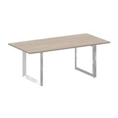 Onix Direct Lux Стол переговорный О-обр. м/к M-O.MO-PRG-19 Дуб Аттик/Нержавеющая Сталь/Хром 1980*980