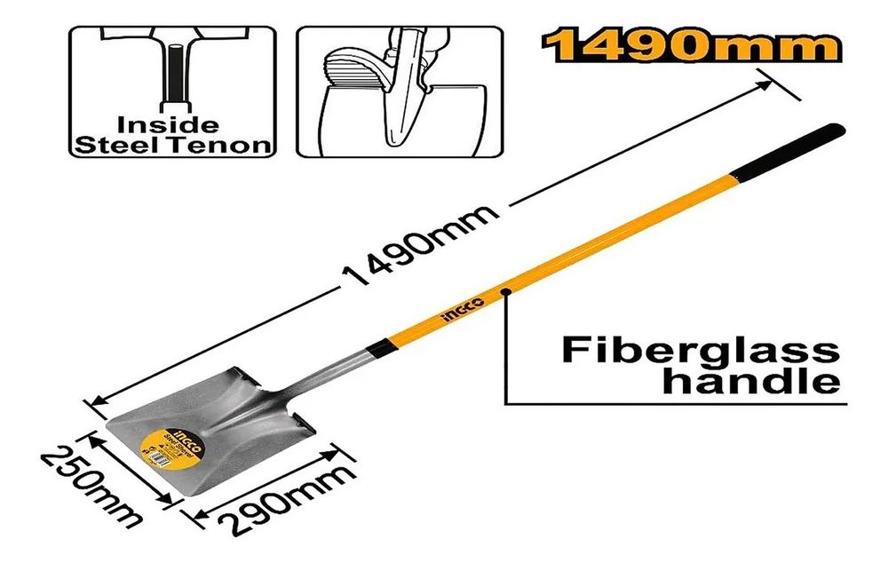 Лопата совковая INGCO HSSLH2114 INDUSTRIAL 1490 мм