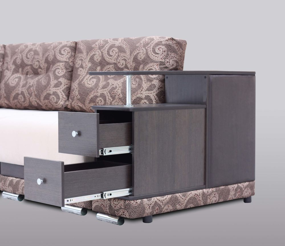 Угловой диван-кровать "Борнео" (topo 001/topo 012, 2 категория), Блисс-мебель