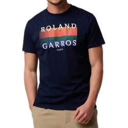 Мужская теннисная футболка Roland Garros Color Lines - navy blue