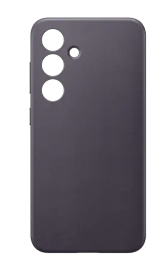 Чехол из веганской кожи для Galaxy S24 + ( Темно фиолетовый)