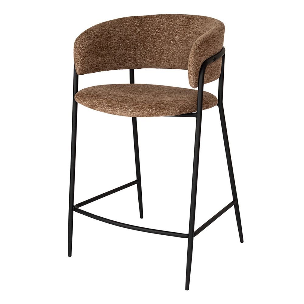 Стул полубарный Helning, мягкий шенилл, светло-коричневый