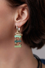 Mosaic Enamel multi Серьги арт.0890