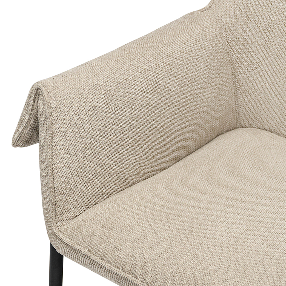 Стул Bergenson Bjorn Aline, шенилл, серо-бежевый/черный