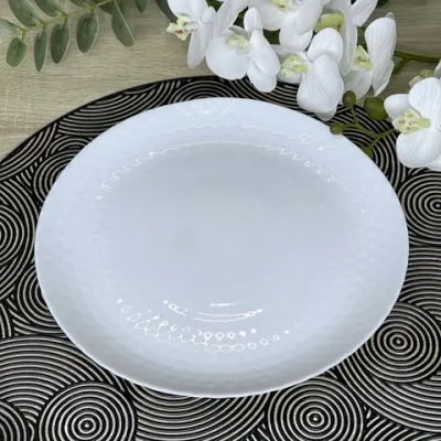 Тарелка «White magic» 25*2см стеклокерамика Ромбы