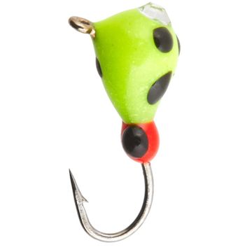 Мормышка вольфрамовая Lucky John Капля с петелькой крашеная с камнем 040/219