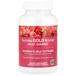 California Gold Nutrition, жевательные мультивитамины для женщин, со вкусом вишни, клубники и малины, 90 жевательных таблеток