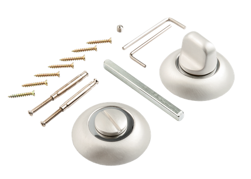 Завертка круг Пуэрто INBK AL 08 PW/CP, цвет жемчужный/хром блестящий к ручкам INAL 519-08 PW (гарантия - 12 месяцев)