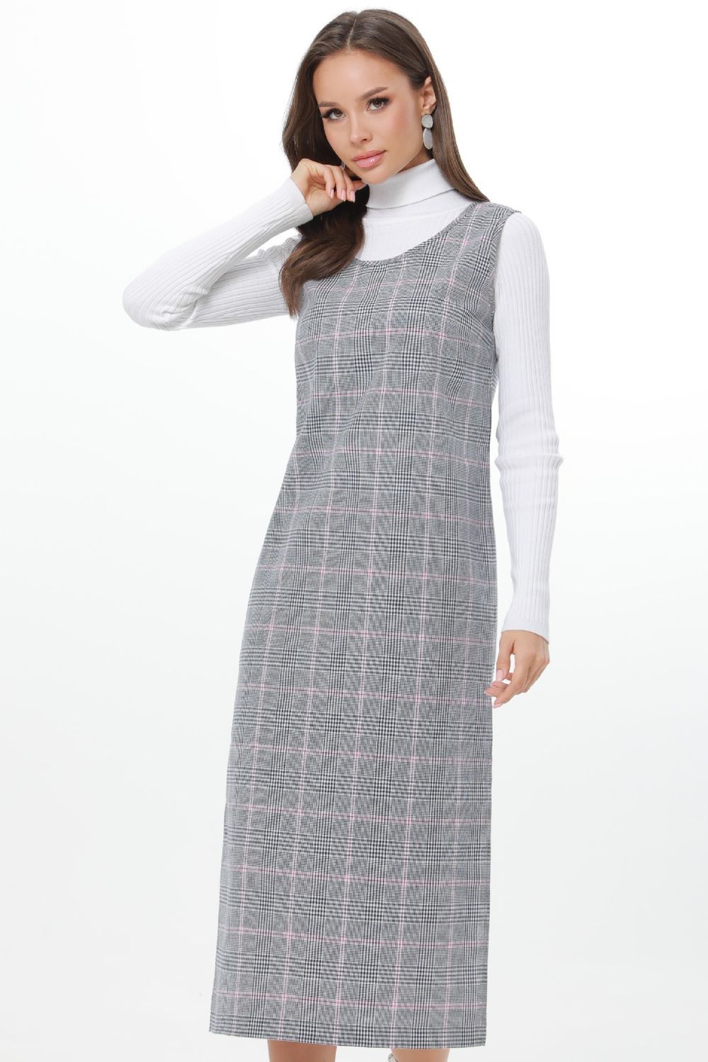 Сарафан повседневный в клетку DStrend (Акция)