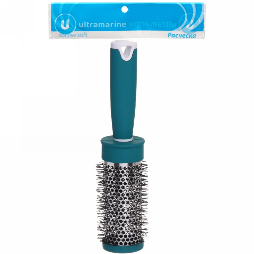 Расческа массажная брашинг «Bella's Beauty room», цвет тёмно-бирюзовый, 24см, d-4см