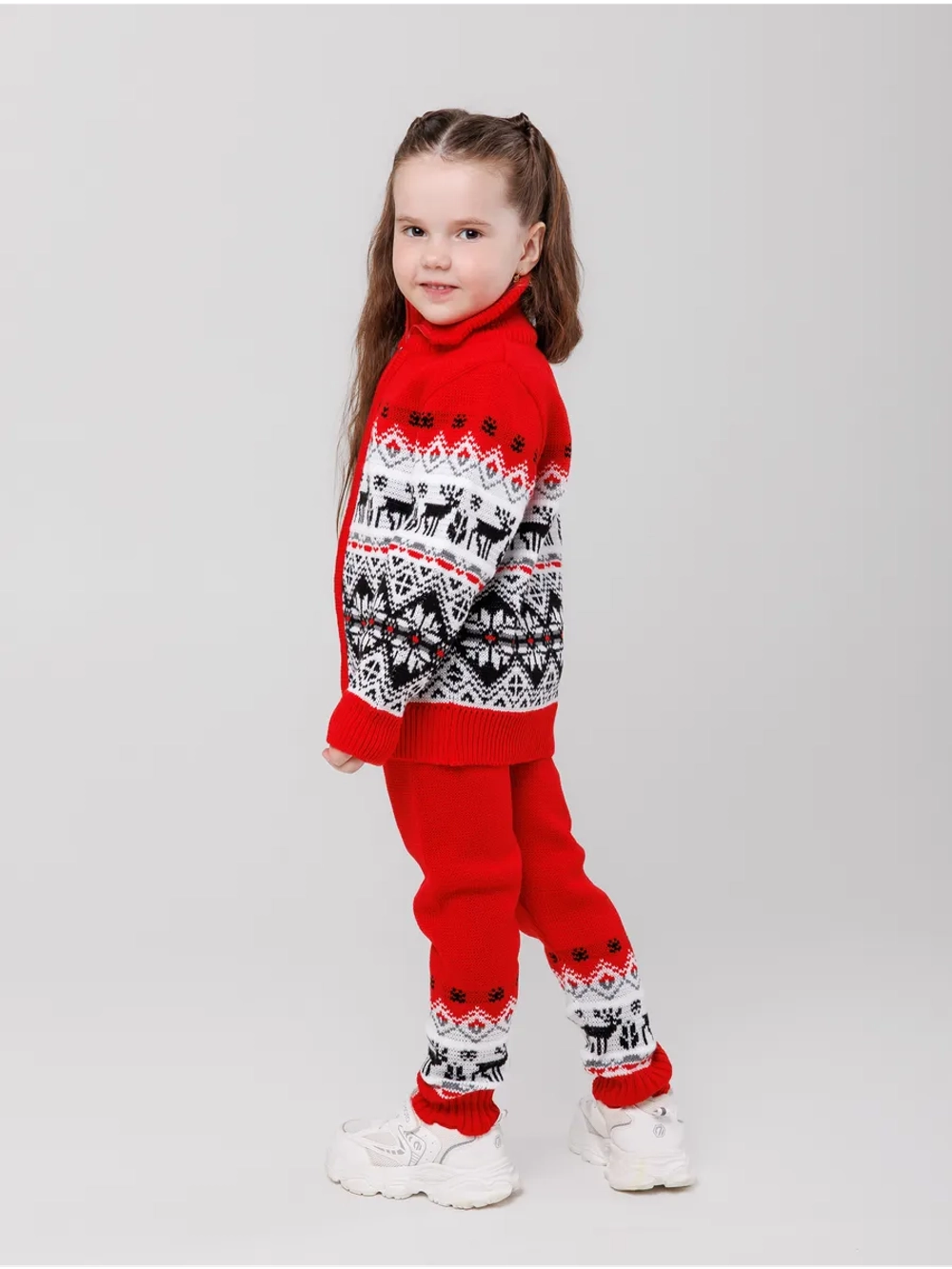 Кофта вязаная на молнии "Северное сияние"